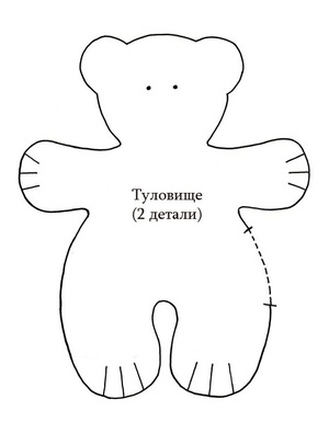 Выкройка мишки