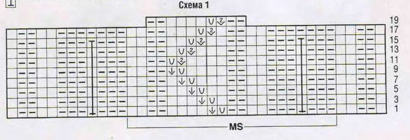 Схема вязки шарфа